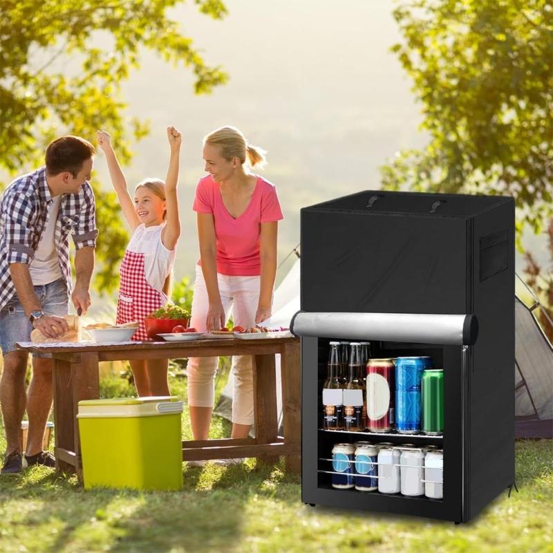 Outdoor Use Upright Freezer Cover Water Resistant Oxford Fabric Protectors Fits 56x58x86cm Compacts Refrigerators Dustproof