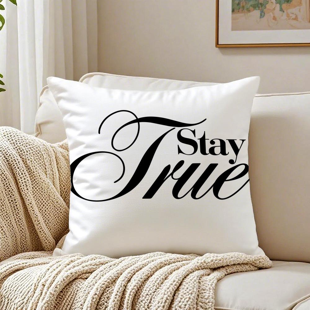 Black White Quote Pillow Modern Decor Cushion Cushion Cover Pillowcase Antidustmite Living Room Sofa Decor Cushion Room