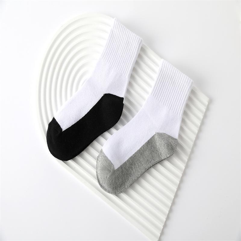 Autumn & Winter Children's White Cotton Sports Socks with Loose Top