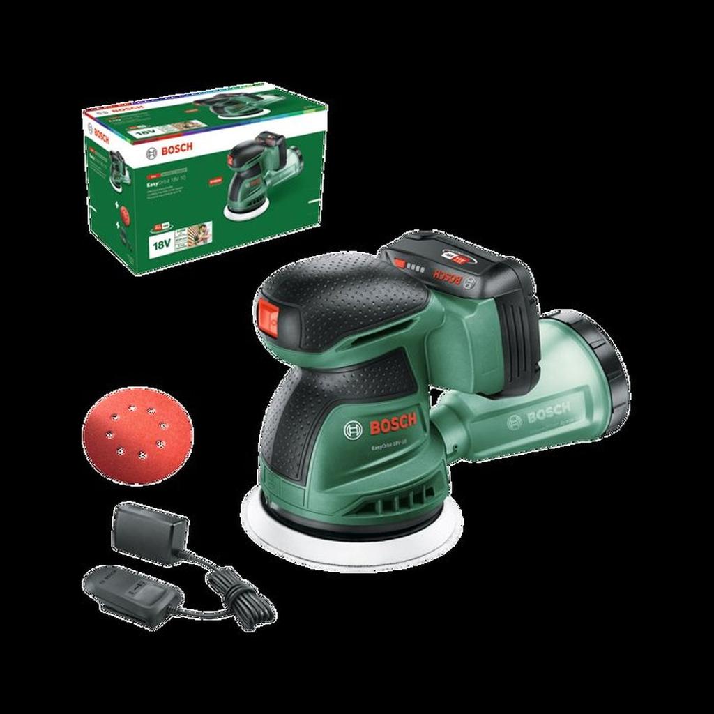 Ponceuse excentrique sans fil BOSCH - EasyOrbit 18V10 - 125mm - 1 batterie 2,0 Ah + chargeur