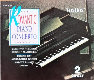 CD LIST, BOEHM, RUSKIN - VARIOUS:The Romantic Piano Concerto CDX5069 VoxBox2 1992 US Classical Used