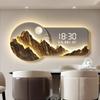 Horloge murale de salon minimaliste Calendrier perpétuel LED Horloge à quartz Horloge murale Restaurant Horloge numérique Montre Articles de décoration intérieure