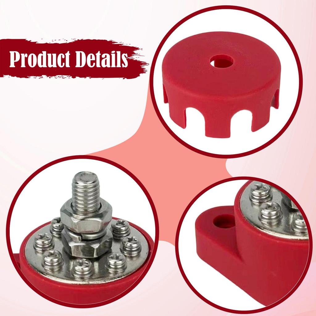 Distribution Block Bus Bar Stud Power Terminal Connector Replacement for Automotive Marine RV Truck Boats