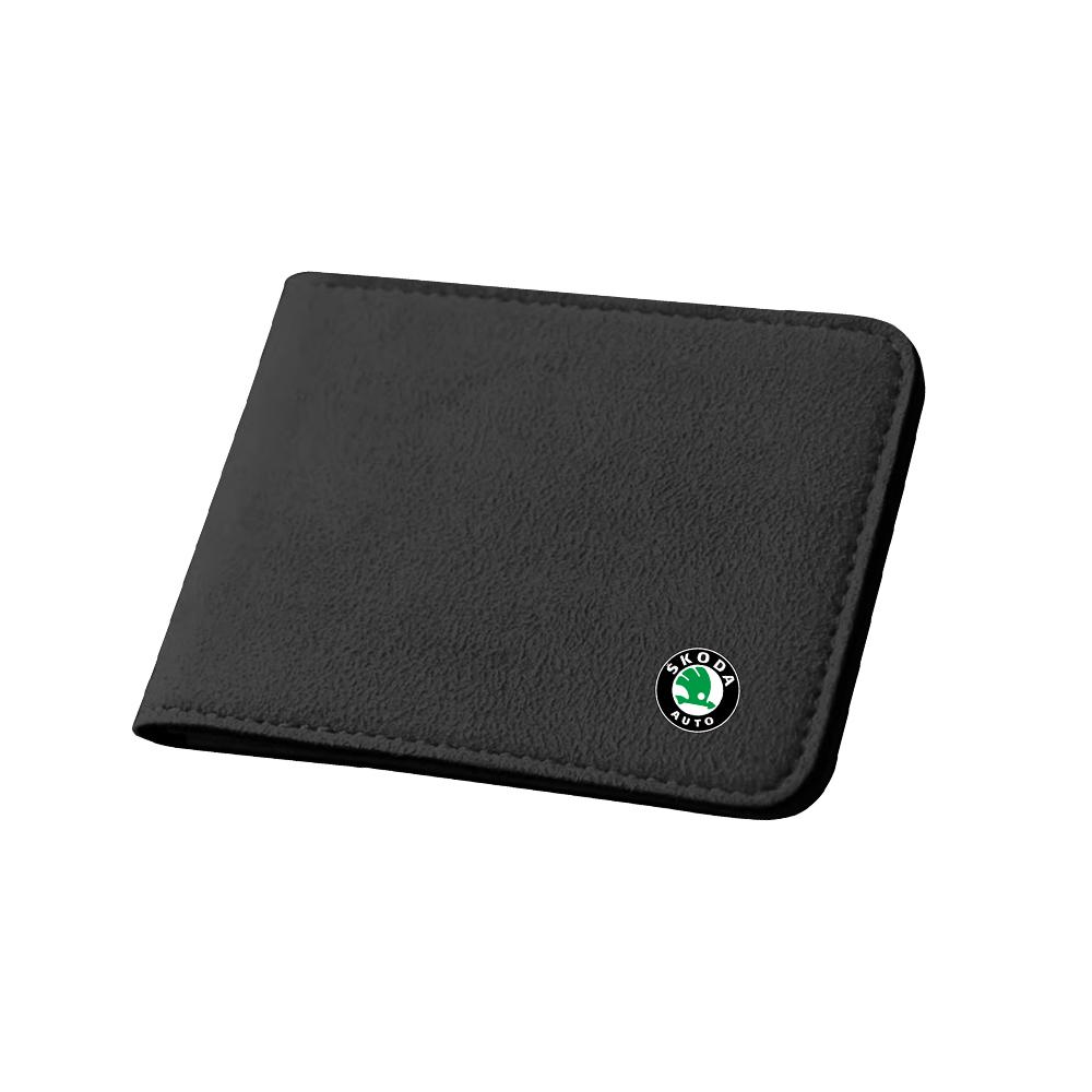 TTJJ2 Estilo de Coche de Cuero Titular de Licencia de Conducir Tarjeta de Crédito Estuche de Almacenamiento Cartera Para Skoda Rapid Superb Octavia Fabia Octavia Yeti VRS