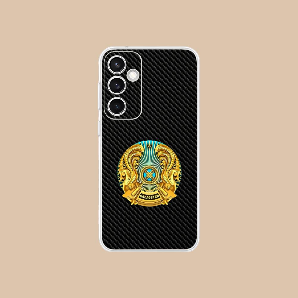 

Чехол для мобильного телефона с флагом Казахстана для Samsung Galaxy S25 S24 S23 S22 S21Plus FE Ultra Прозрачный Цветной Чехол Чехол Мобильные телефоны Galaxy S25
