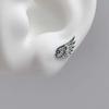 Shiny Zircon Angel Wings Stud Earrings for Women Men Couple Multiple Ear Holes Fold Wear Ear Bone Stud Jewelry Gifts