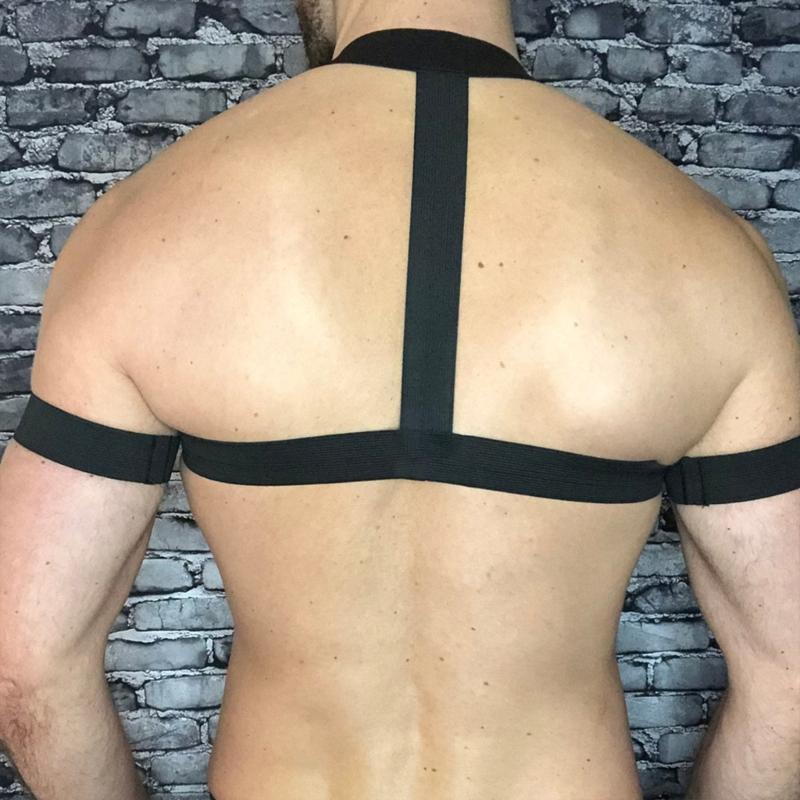 Men Chest Harness Elastic Chest Strap Sex Restrain Chest Bandage Punk Nylon Chest Belt Cosplay Costume Accessory