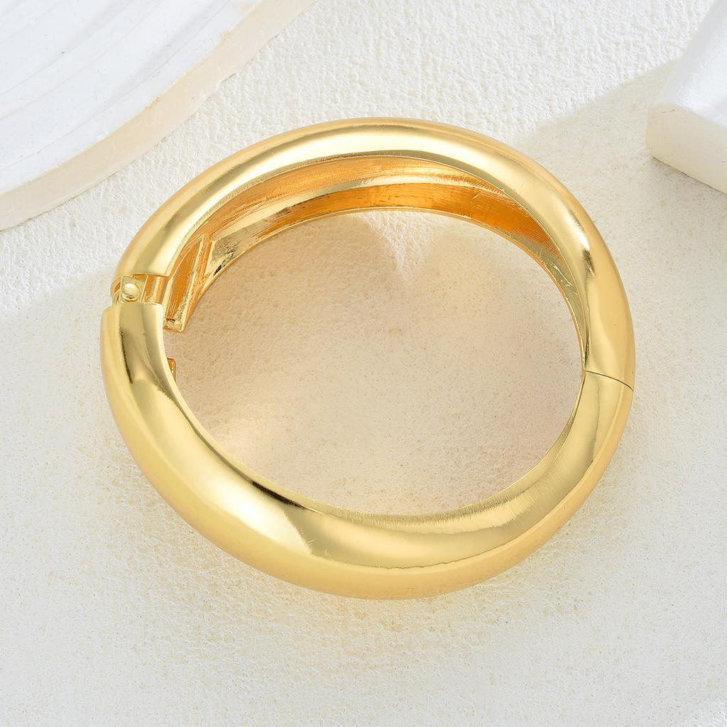 17KM Geometric Alloy Open Bangle Fashion Jewelry Women Elegant Shiny Daily Party Accessory Decorative Gift For Her Trendy Use