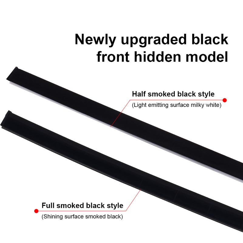 Newest Hidden LED Symphony Dual Zone Car Ambient Light Smoke Matt Black Acrylic Light Strip Interior Decoration Lighting Kit 12V