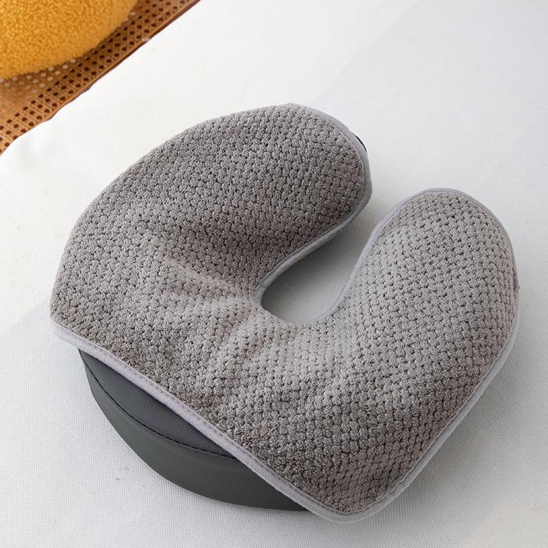 

Coral Fleece Head Pad Towels U-Shaped Facial Pillow Covers Thickened Headrest Cushion Facial Care Beauty Spa Massage Supplies серый