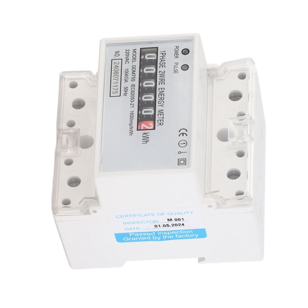 Single Phase 4P LED Din Rail Electricity Power Consumption Wattmeter Energy Mete DDM75S 10‑40A