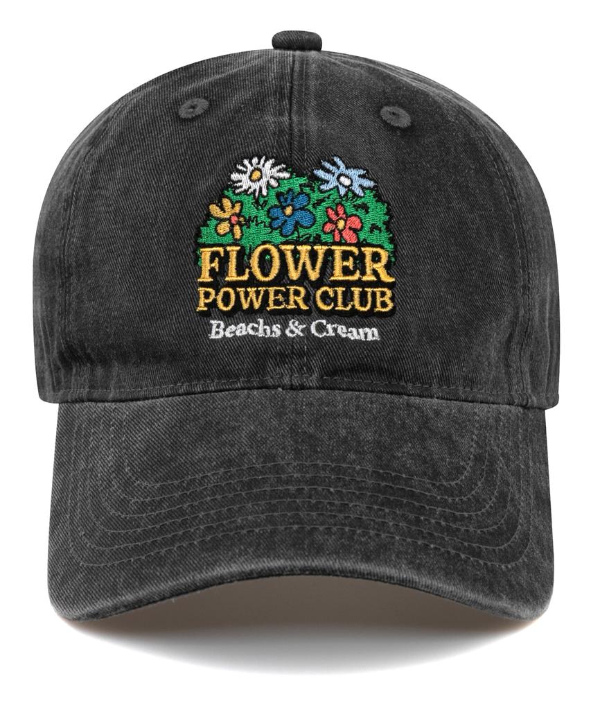 Bichiseuaenkeulim Flower Power Club Ball Cap-Pigment Charcoal