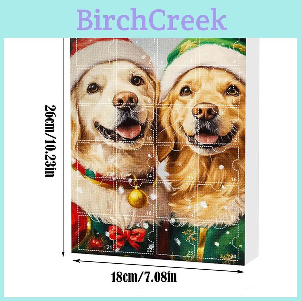 Holiday Dog Advent Calendar Christmas Acrylic Decorations For Festive Home Decor And Gifts
