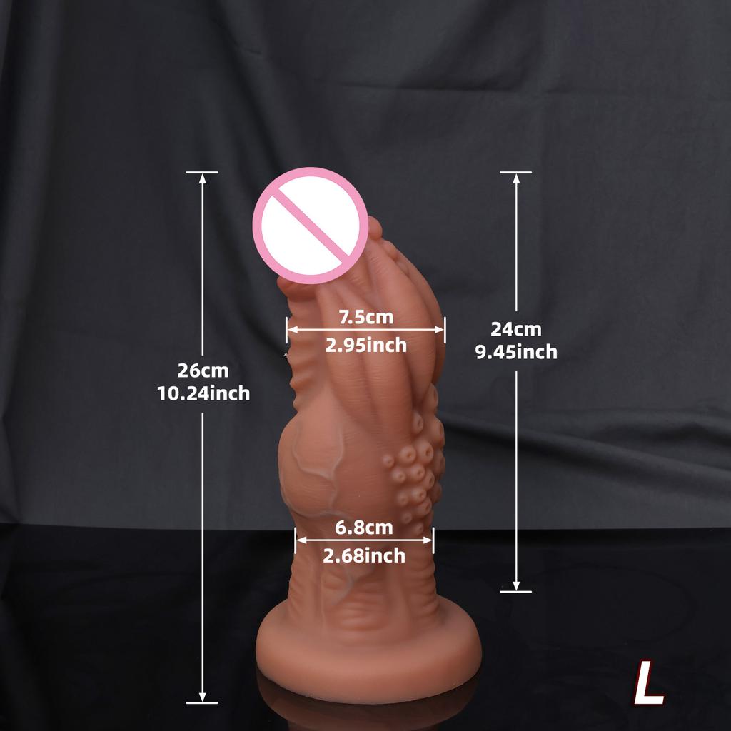 Nový silikonový ultra silný realistický ženský imitace skutečný a falešný penis pěst anální zátka super velký penis hračka pro dospělé