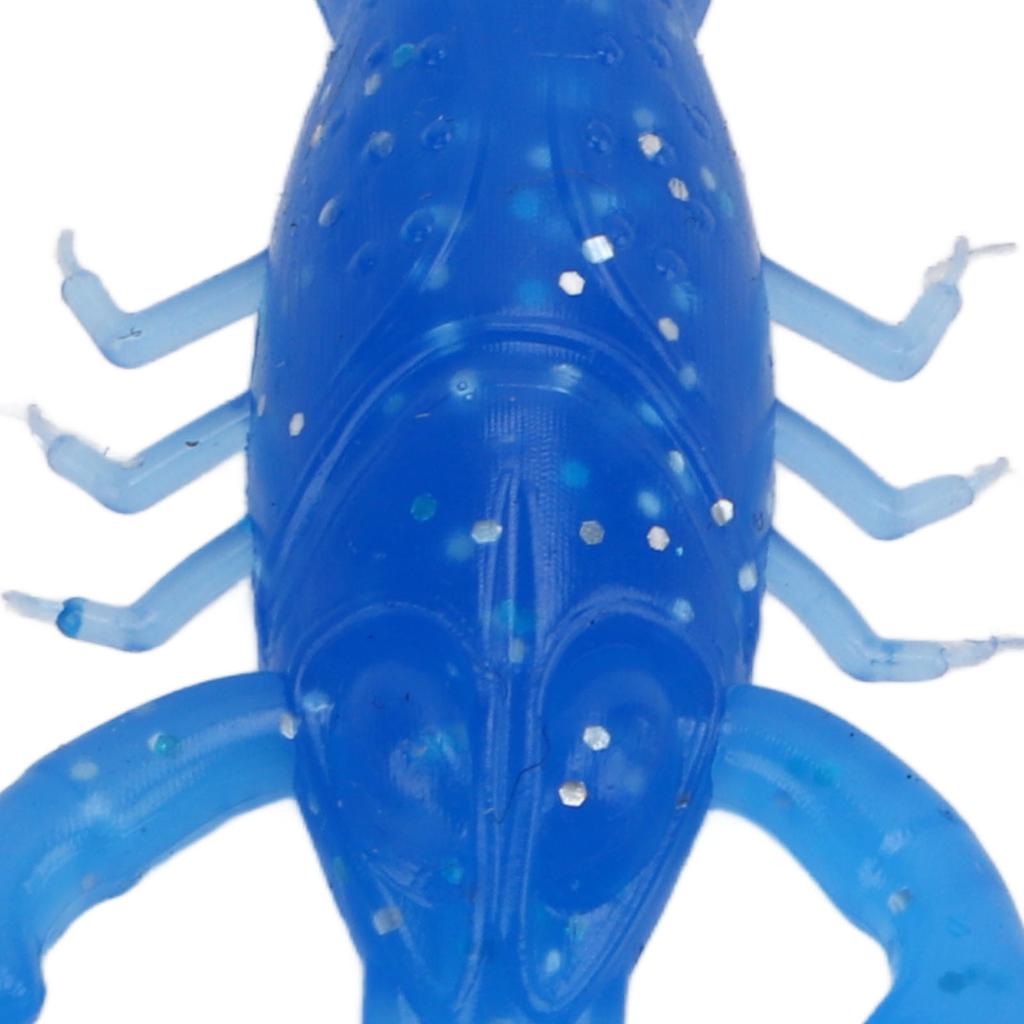 10pcs Soft Fishing Lure Crawdad Bait PVC Shrimp Artificial Soft Lure Baits for Bass Fishing