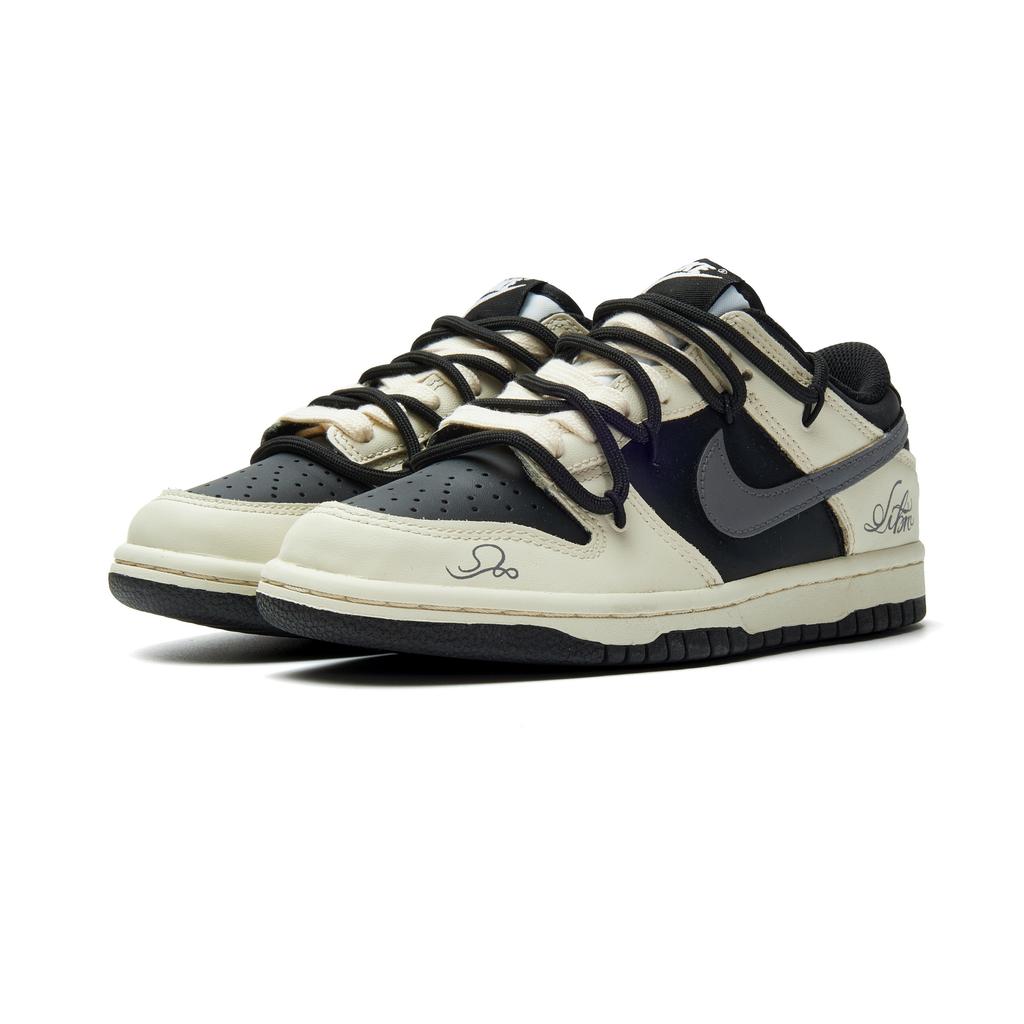 Nike Dunk Abrasion Resistant Low Top Skateboard Shoes Unisex Beige Gray Black HF5441-100(Team970-)
