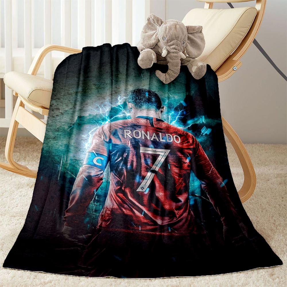 Ronaldo's Iconic Journey Blanket Warmthful Decor Suitable for Sofa Bed Bedding Four Seasons Multipurpose Stylish Decor