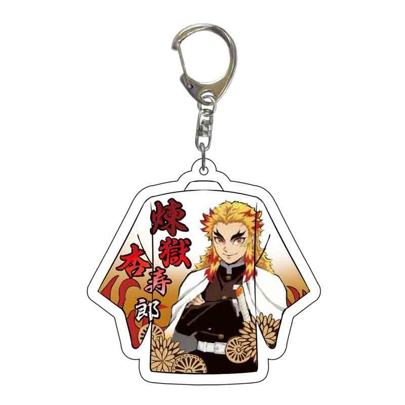 Demon Slayer Keychain Cute Anime Keychain Ingenious Cartoon Key Ring Student Bag Charm Tanjiro Kamado Nezuko Hashira Gifts for
