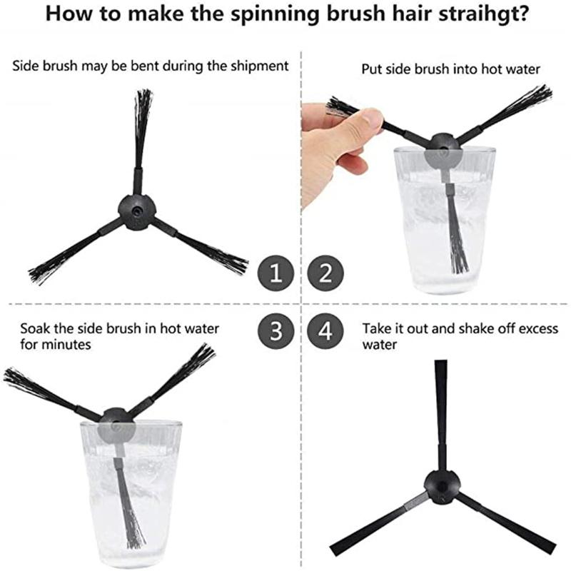 12pcs Side Brushes Kit Replacement Filter Compatible For Ilife V5s Pro V5s V5 V3s Pro V3s Robot