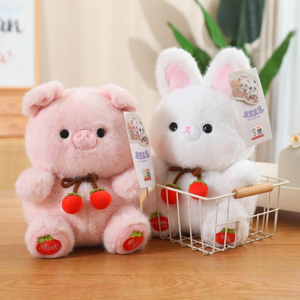 

Пушистая плюшевая кукла Zoo Persimmon из полипропиленового хлопка, мягкая игрушка Zoo Persimmon, украшение для подарка 25cm-Rabbit