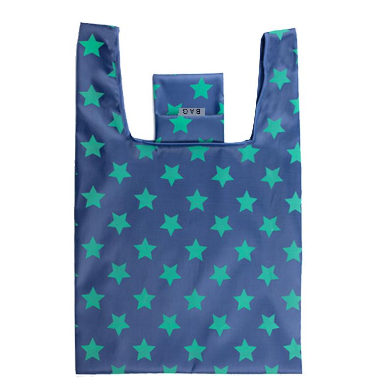 Korean Foldable Eco-Friendly Floral Shopping Bag – Large Capacity, Portable, Square Design