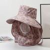 Floral Picking Tea Hat Wide-brimmed Neck Protection Hat Breathable Sunshade Shawl Cap  Gift
