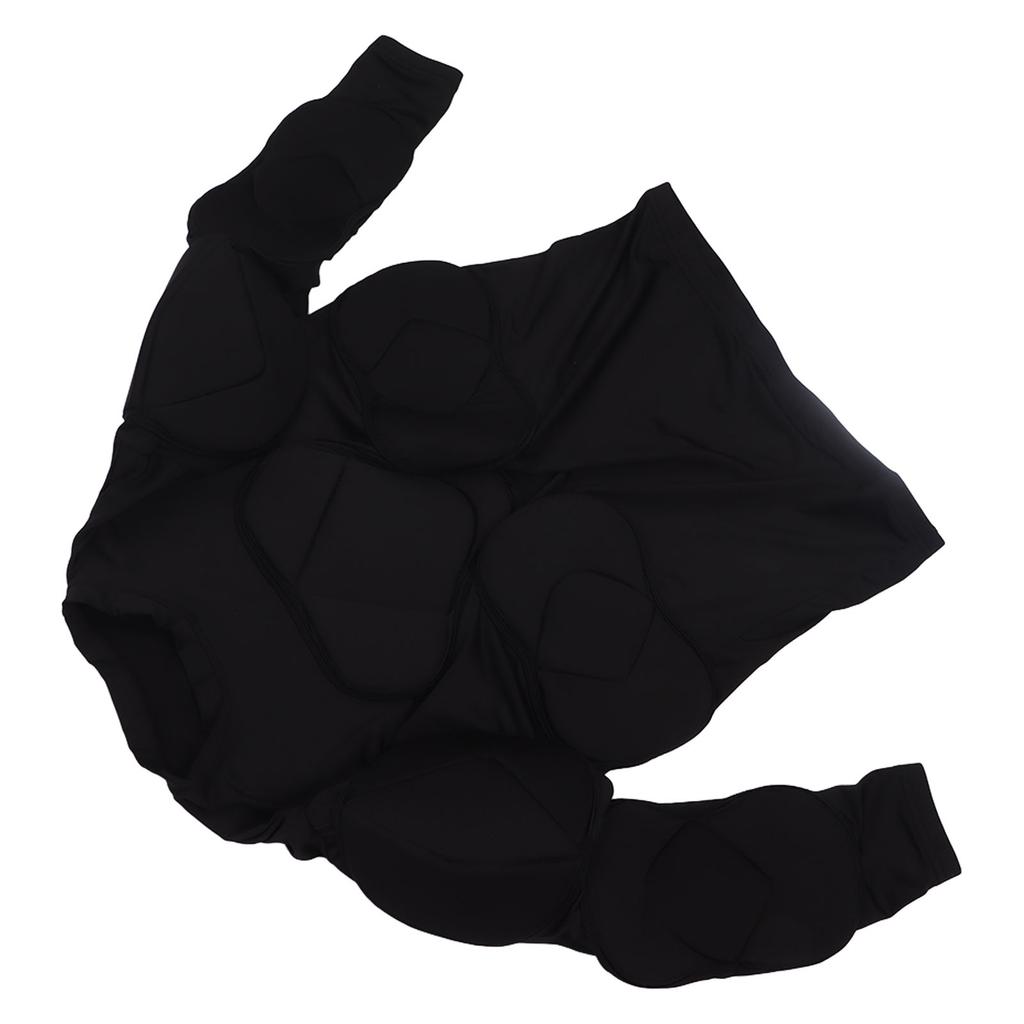 Jersey Long Sleeve Padded Shirt Spleen Elbow Protection Breathable Football Chest Padded Shirt L