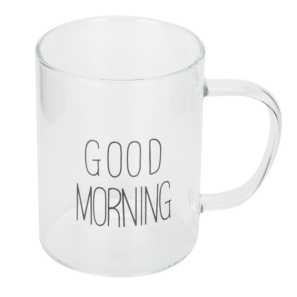 350ML Transparent Milk Coffee Mug with Handle Glass Water Cup Drinkware Kitchen Utensil