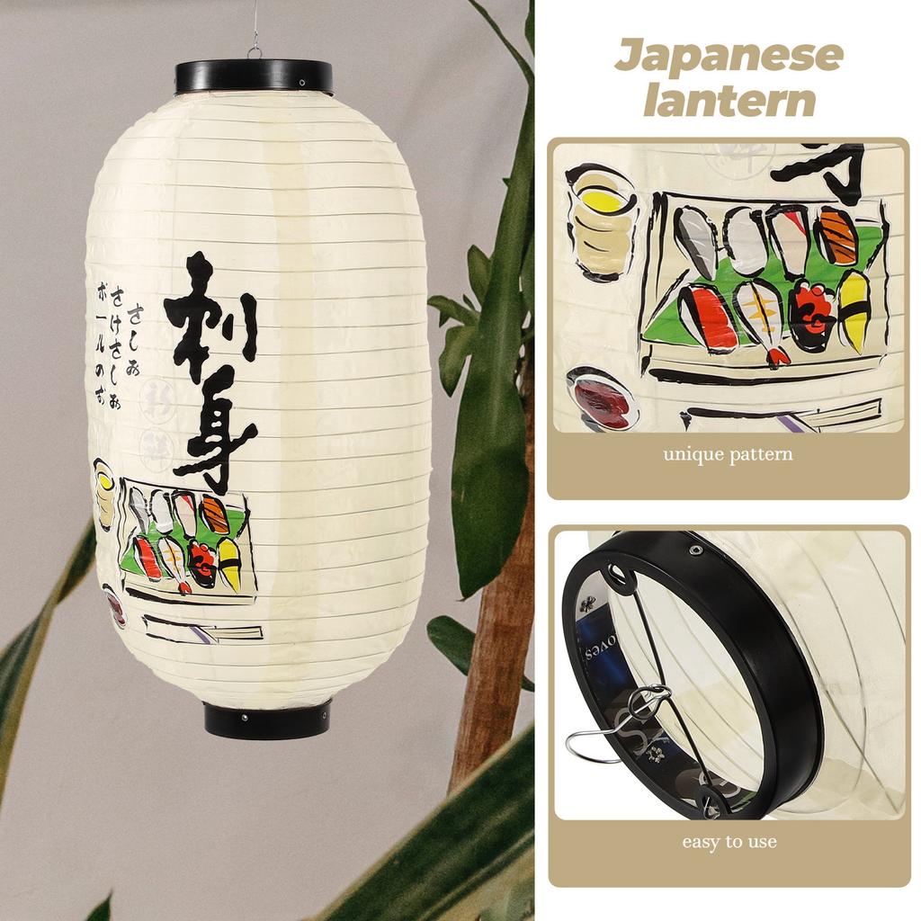 Silk Japanese Lantern Decorative Hanging Light Fixture for Restaurant Bar Home Festival Party Traditional Asian Theme Lighting