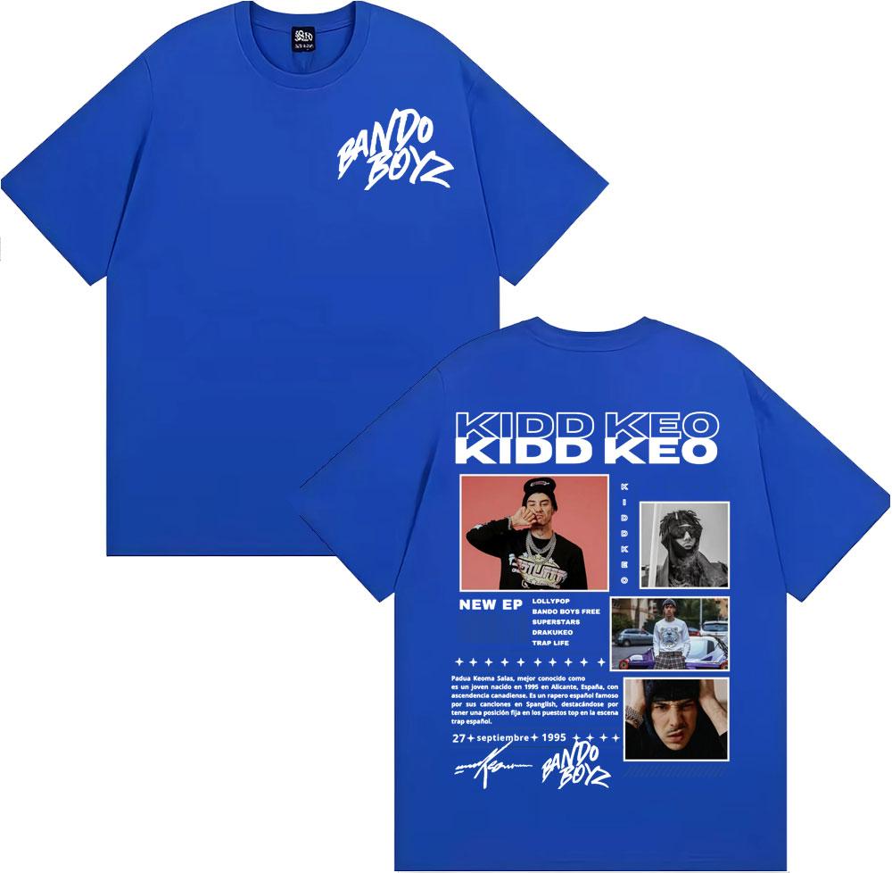 Rapper Kidd Keo Bando Boyz Tour 2025 Graphic T-shirts Men's Clothing Fashion High Street T Shirt Oversized Short Sleeve T-shirt
