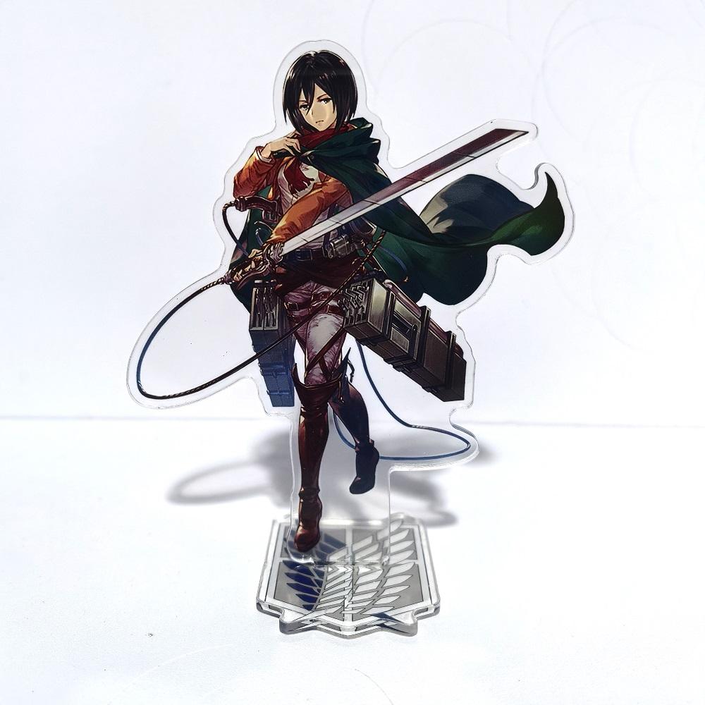 Attack on Titan Acrylic Standing Eren Mikasa Levi Erwin Armin Animation Action Figures Wolf Titan 16cm Miniature Playthings Decor Playthings For Kid