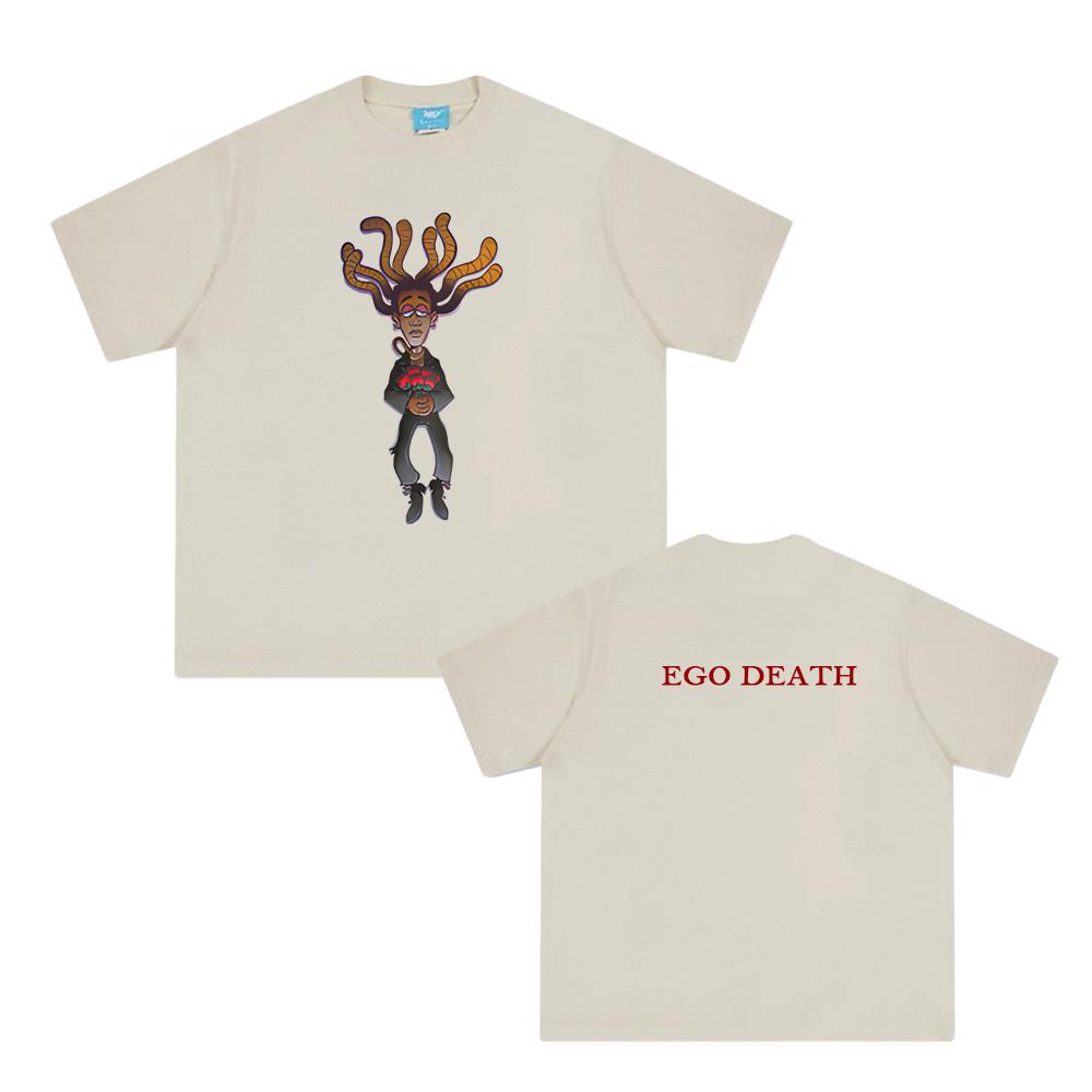 Ego Death White T-Shirt Ty Dolla Sign Summer O-neck Hip Hop Tee Short Sleeve Cotton High Quality Clothing Female/Male Tops