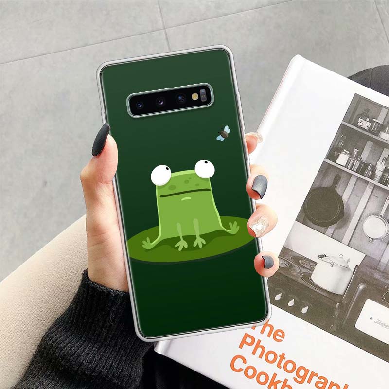 Green frog Phone Case For Samsung Galaxy S26 Ultra S23 S24 S25 Edge S20 FE S21 S22 Plus Soft Print Shell Cover Fundas Galaxy S23