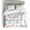 Fruits Duvet Cover Set, Soft Toned Exotic Pineapple Tropical Diet Food Illustration, Decorative Bedding Set With Pillow Shams