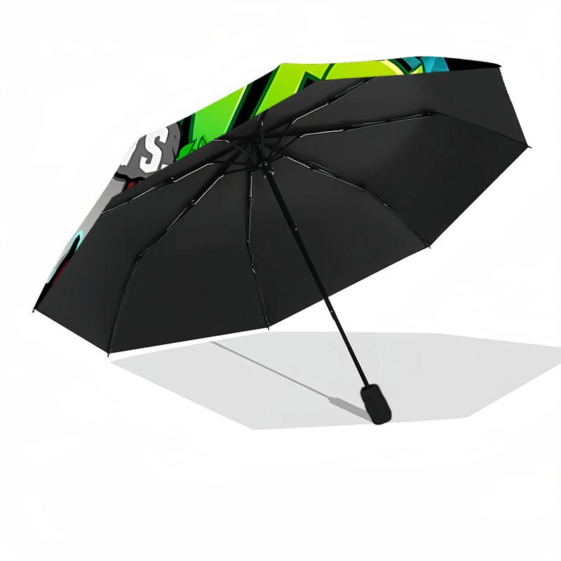 Plants Vs Zombies Adventure Portable Automatic Umbrella Sturdy 8-Rib Shaft Foldable Design All-Season Use Fashion Lovers Stylish Gift for Women