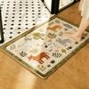 Water-Absorbent Cartoon Animal Bathroom Mat - Faux Cashmere, Forest Style, Dirt-Resistant Door and Kitchen Mat