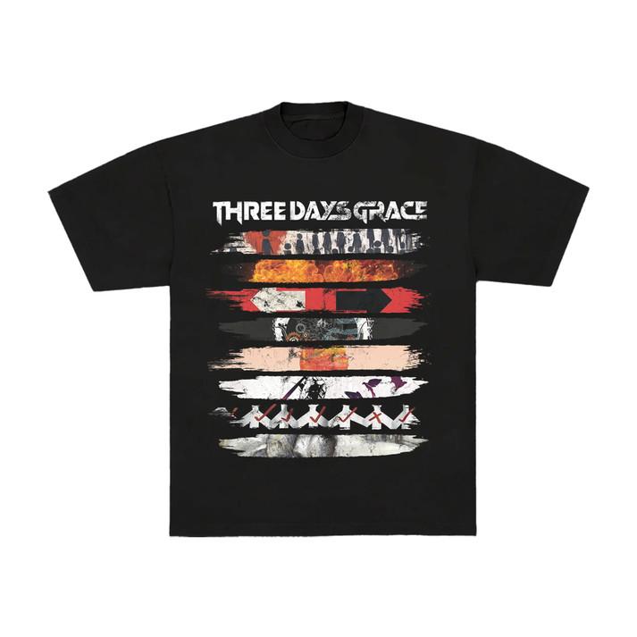 

NewThree Days Grace 2026 Album Stripe Tour Tshirt S5XL Unisex T-Shirt XXL