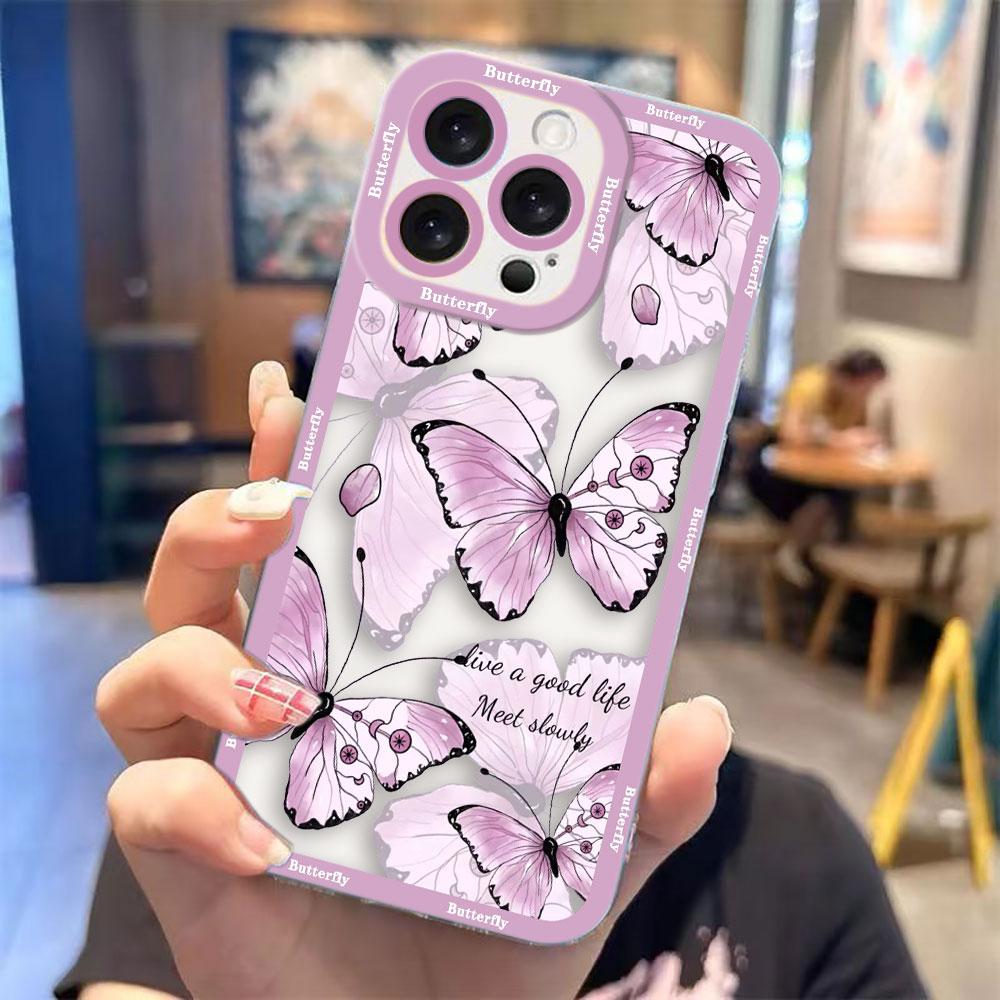 

Butterfly Flowers Clear Phone Case For Infinix HOT ZERO 60 50 40I 40 30 30I 20I 20S 12 11S TECNO SPARK 10 20 Case Cover Shell Infinix HOT40I