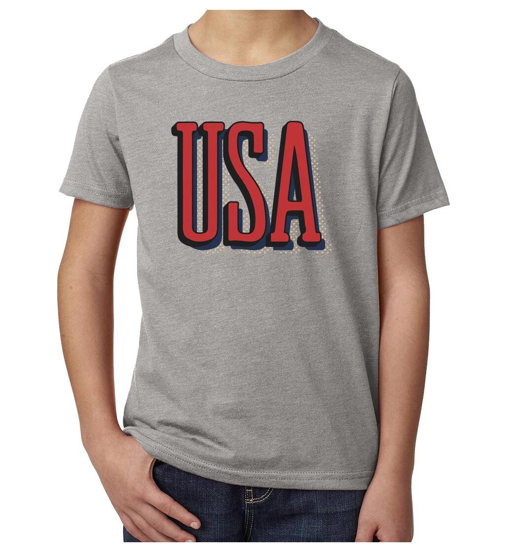 Youth USA Patriot kids boys T-Shirts, 4th of July Shirts, Kids Graphic Tees 100