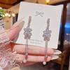 Koreanische Socialite Leichter Luxus Quastenohrringe – Herbst/Winter Silber Stecker für Damen