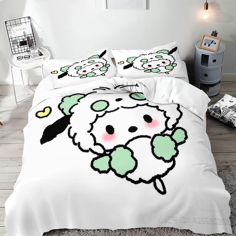 Sanrio Pochacco Bedding Sets Comforter Cover Bed Cover Duvet Cover Pillow Case 2-3 Pieces Sets Kids Bedroom Decoration
