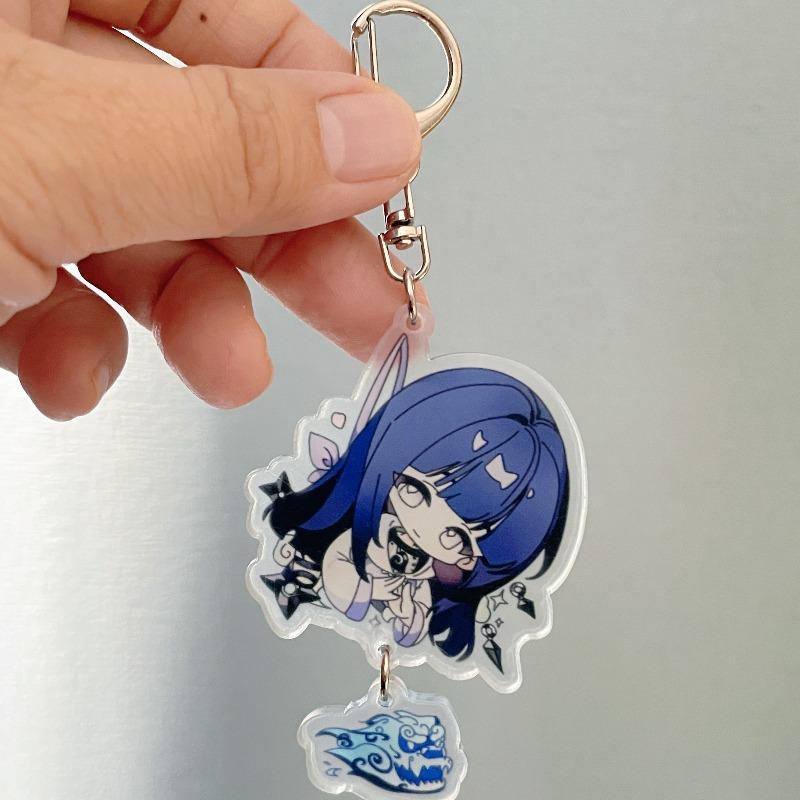 Naruto Cartoon Acrylic Keychain Hyūga Hinata Anime Action Figures Key Bag Decoration Model Christmas Gifts for Naruto Anime Fans