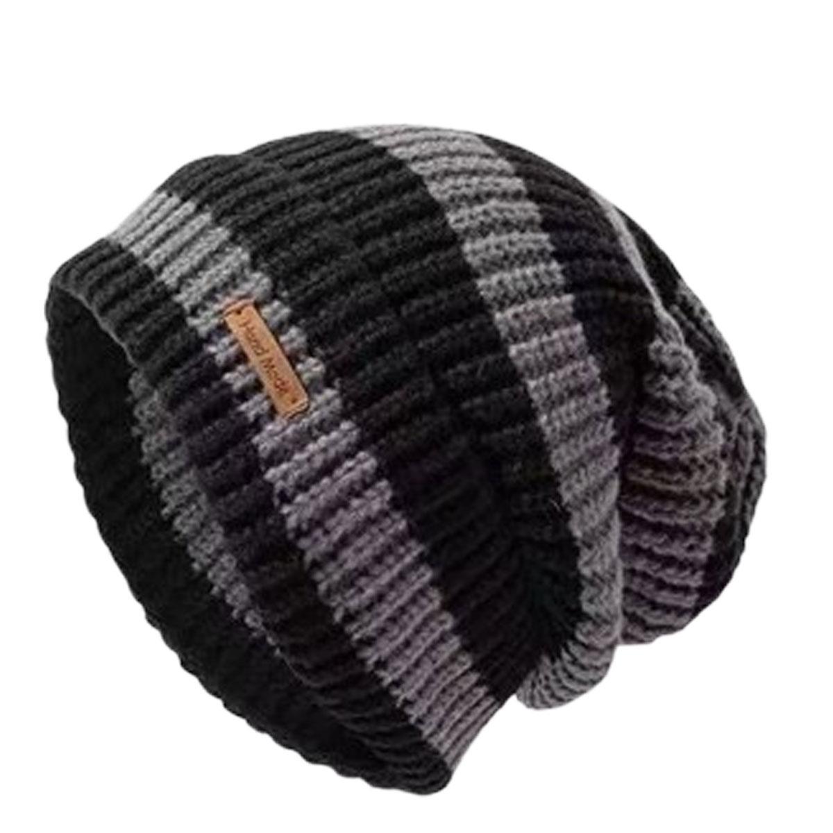 Women s Knitted Beanie for Autumn Winter Versatile Loose Fit Slouchy Hat with Ear Protection, Warm Fashion Beanie for Large Head