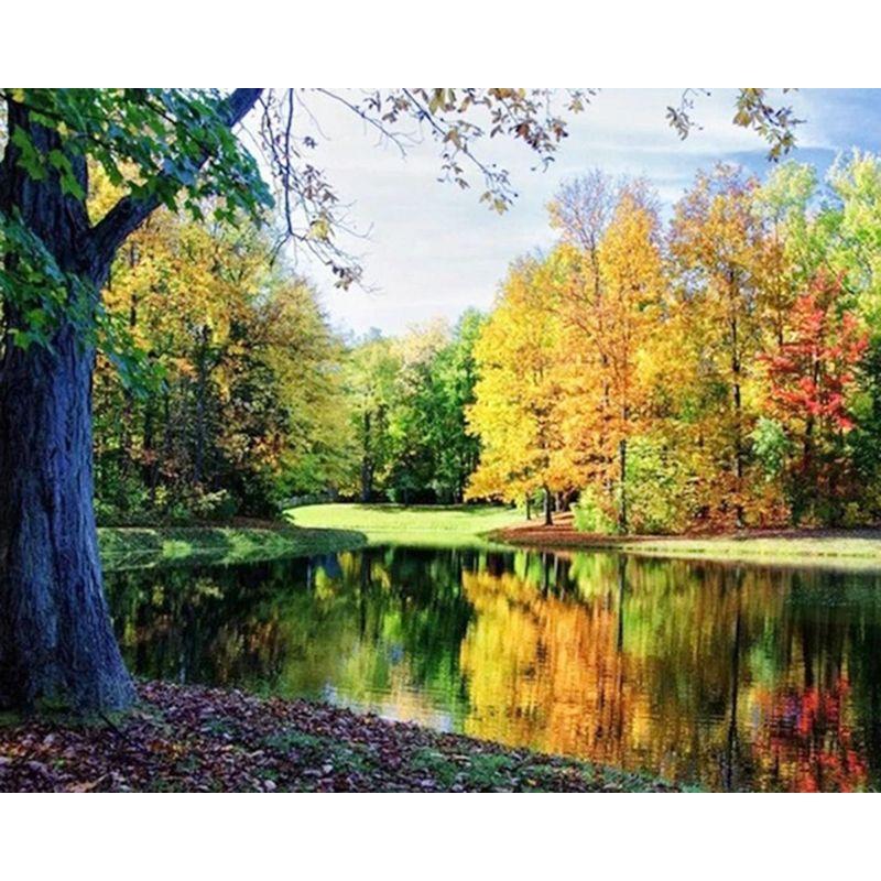 5d Diy Diamond Painting  Starry Sky Landscape Full Round Diamond Embroidery Mosaic Seascape Rhinestone Handmade