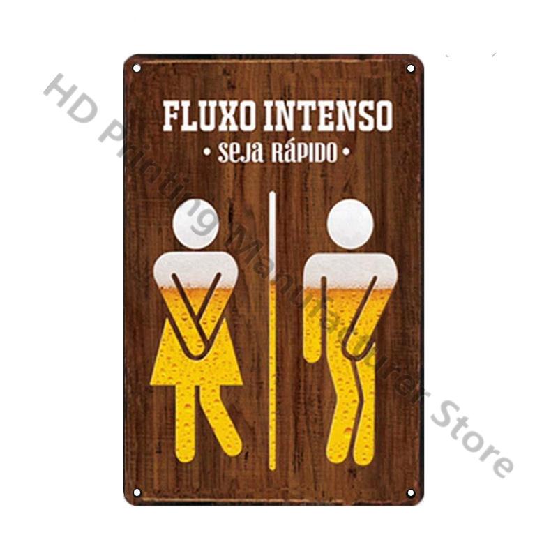 Toilet Wall Decoration Pub Vintage Metal Sign Home Funny Decor Toilet Tin Sign WC Lavatory Toilettes Wall Art Bathroom Restroom
