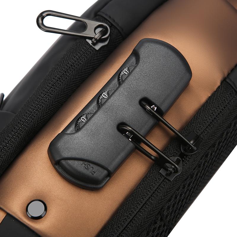 Borsa a tracolla antifurto da uomo con ricarica USB, borsa a tracolla per scuola, viaggi brevi, messaggero, palestra, marsupio sportivo da uomo