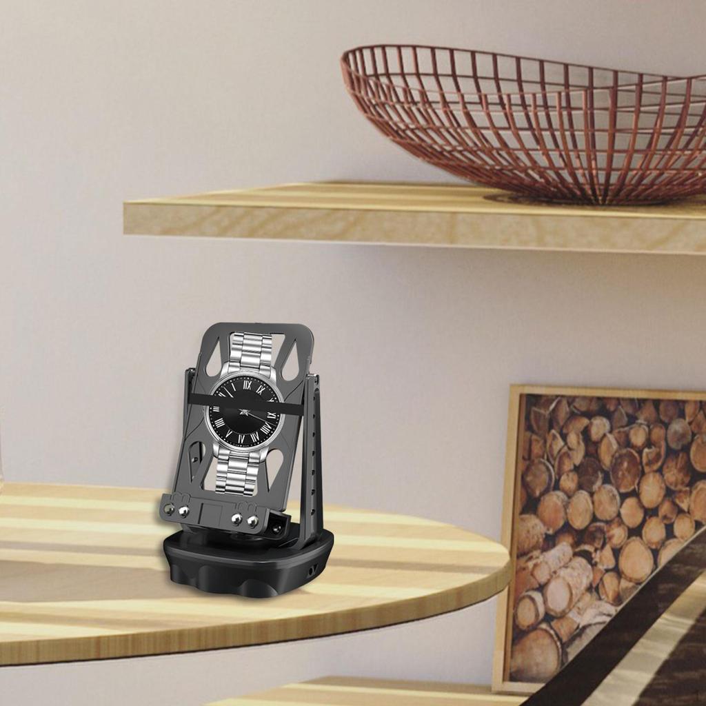 Cutie Rotativă pentru Ceasuri, Cutie de Afișare, Cadou pentru Bărbat, Accesoriu Profesional, Organizator Portabil de Depozitare
