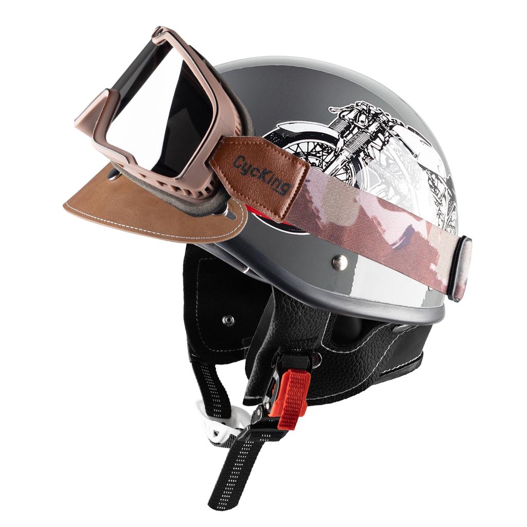 Cycking Japanese Vintage Half Helmet Open Motorcycle Helmet Scooter Skateboarding