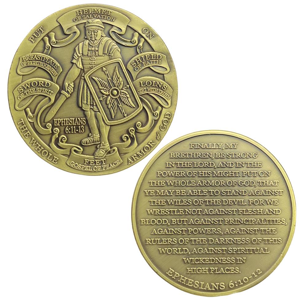 Divine Armor of God Commemorative Coin - Ephesians Inspired Religious Collectible Spiritual Warfare Token Faith-Based Gift