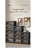 Foldable Plastic Storage Box with Wheels - Multi-layer Organizer Cabinet for Bedroom and Bedside